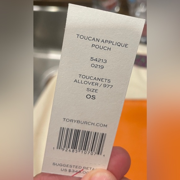 NWT Tory Burch Toucan Appliqué Pouch - Picture 4 of 4